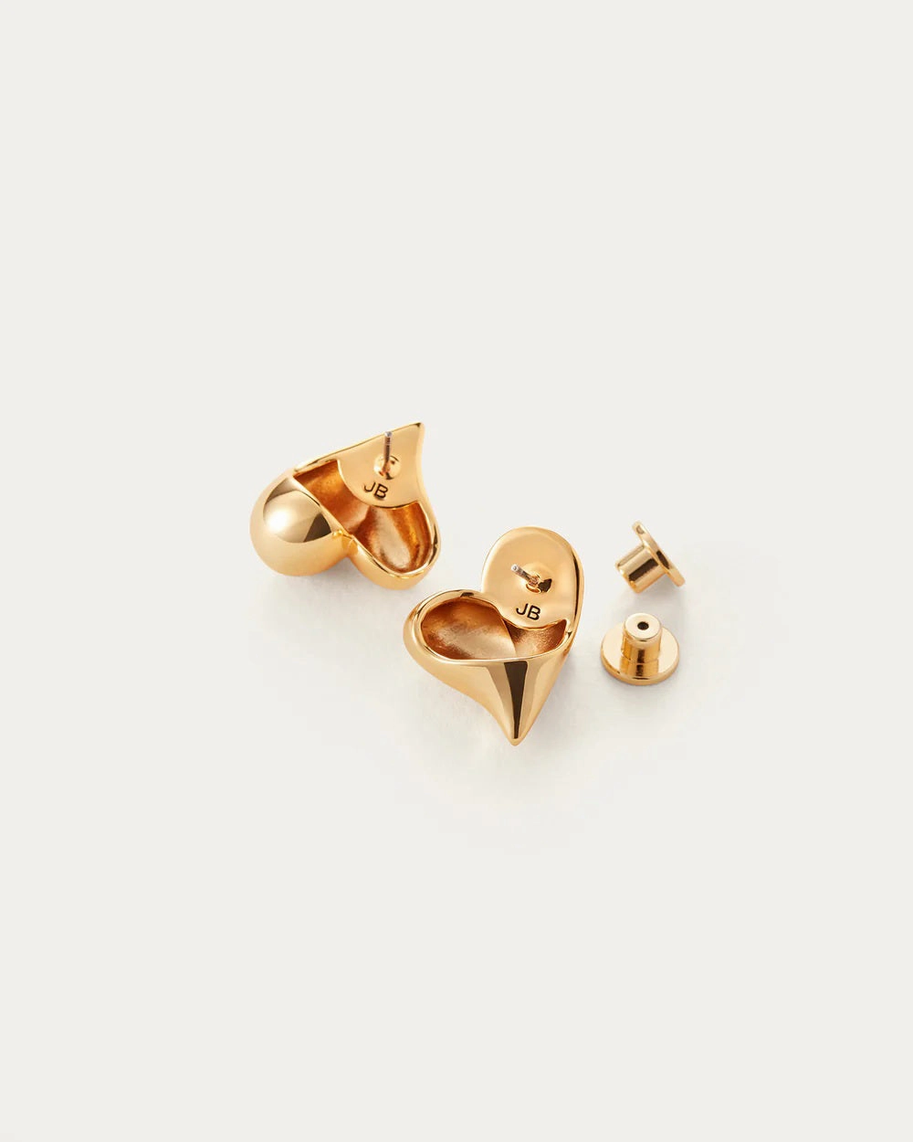JENNY BIRD - ART HEART BUTTON EARRING