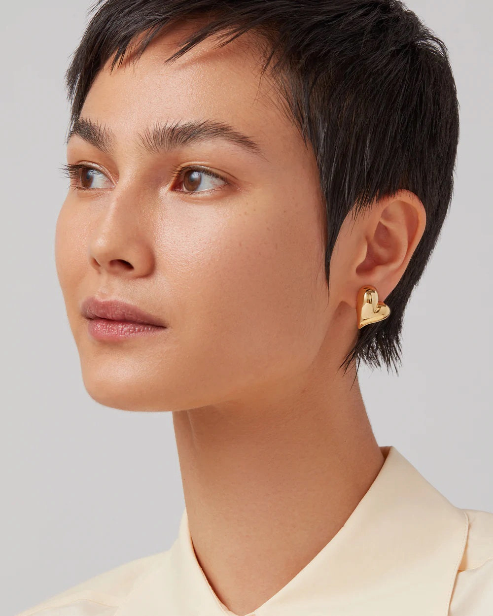 JENNY BIRD - ART HEART BUTTON EARRING