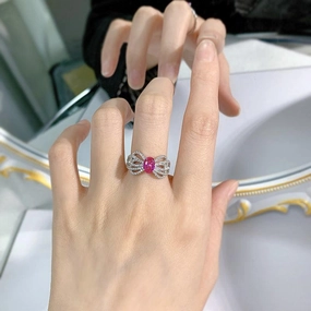 Jewelry Bow Lace Design Sense European And American Fashion Ring 