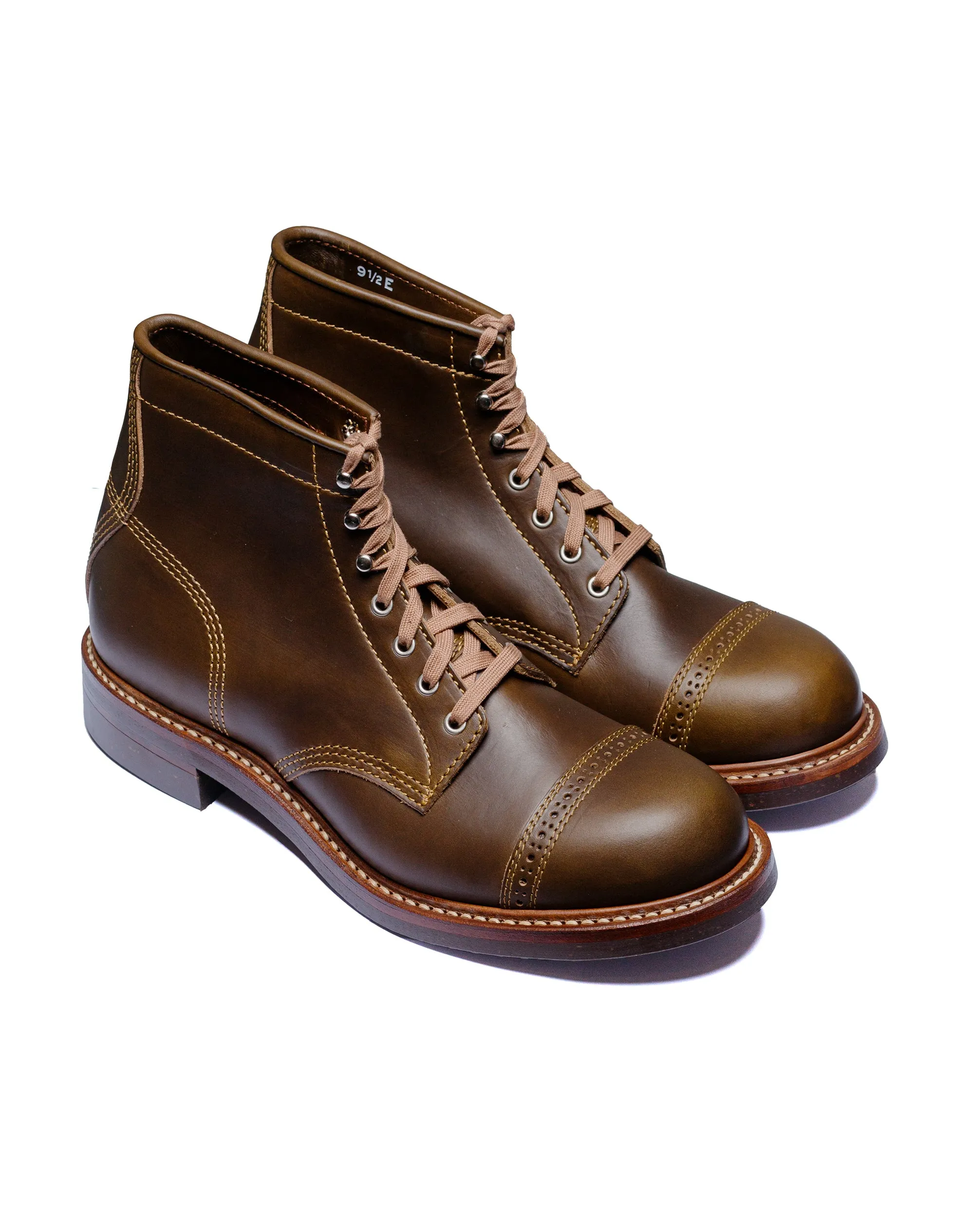 John Lofgren Bootmaker Kampfstiefel Horween Leder CXL Dunkeloliv