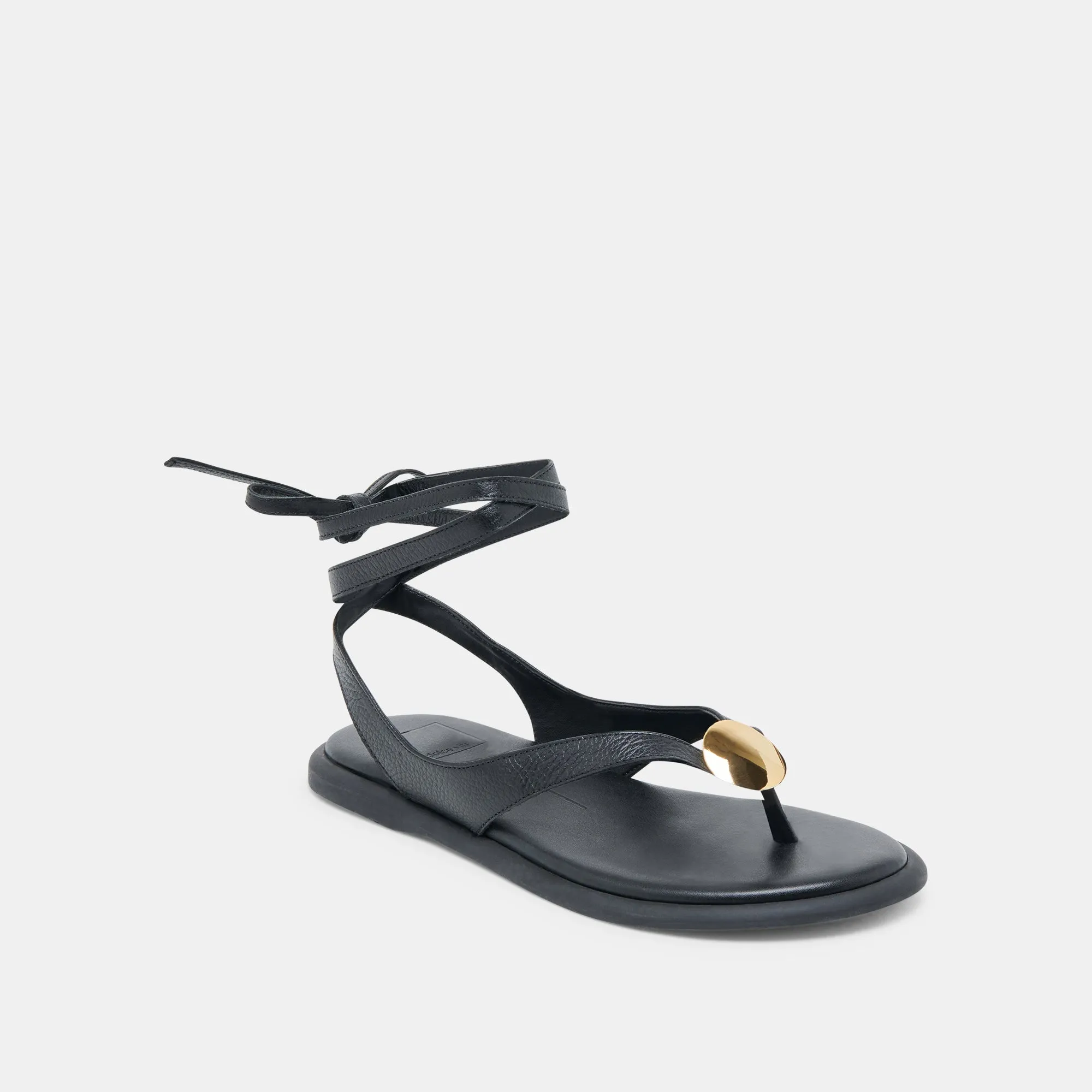 JUDY SANDALEN SCHWARZES LEDER