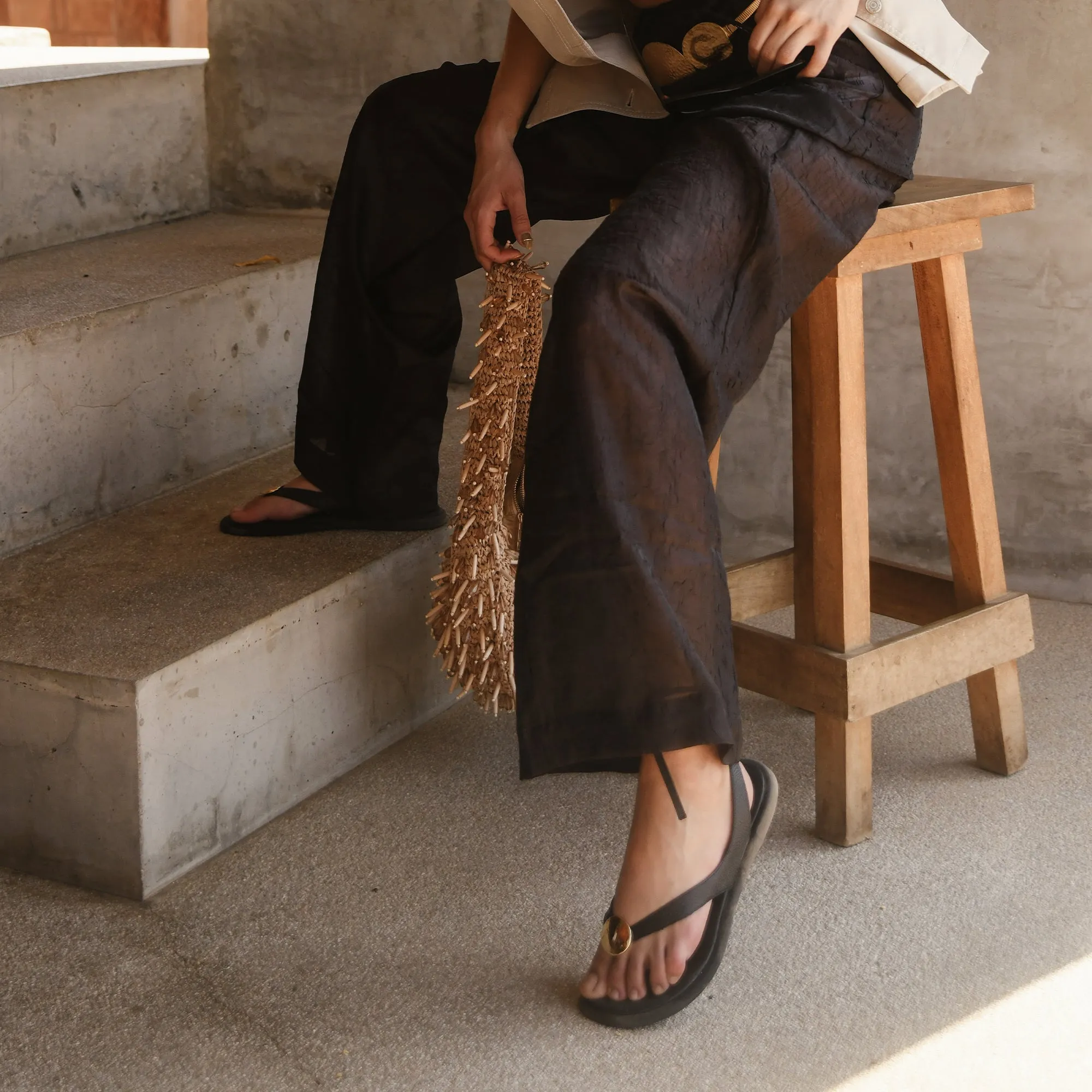 JUDY SANDALEN SCHWARZES LEDER