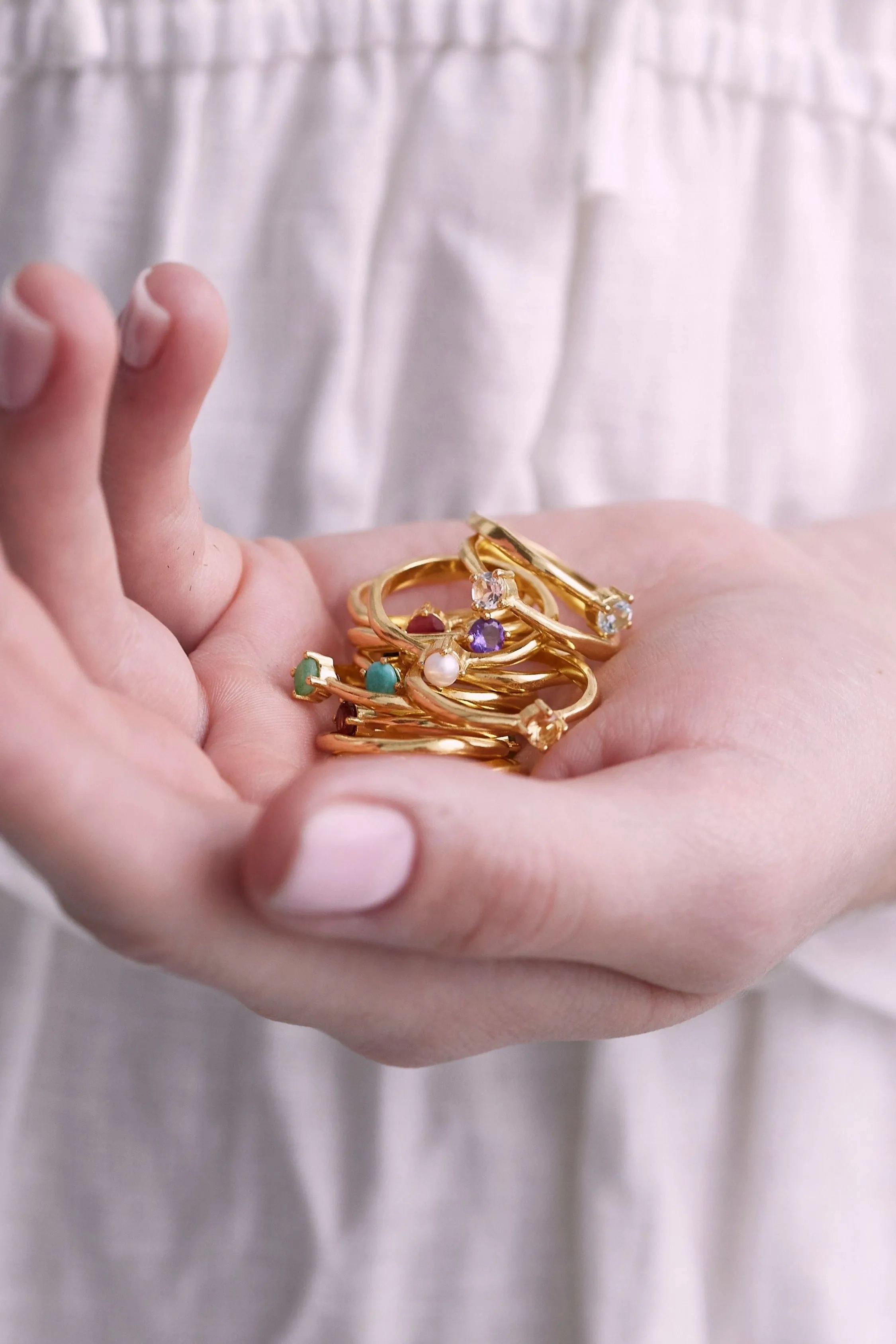June Pearl Gold Birthstone Ring