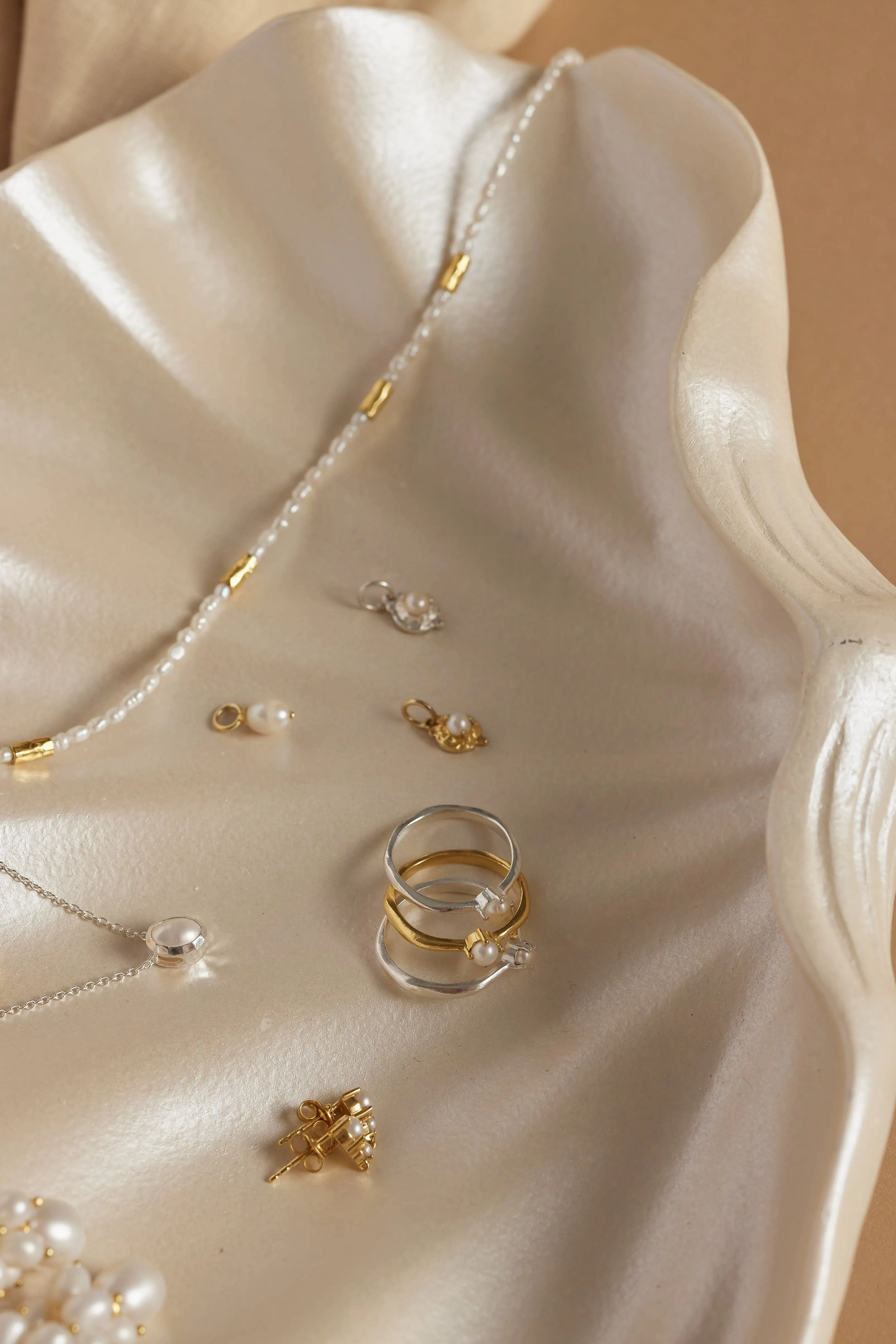 June Pearl Gold Birthstone Ring