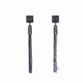 Just Cavalli Earring With Gun Metal Color fashion-jewelry  