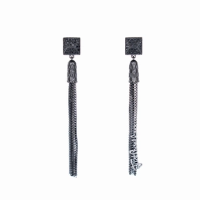 Just Cavalli Earring With Gun Metal Color 
