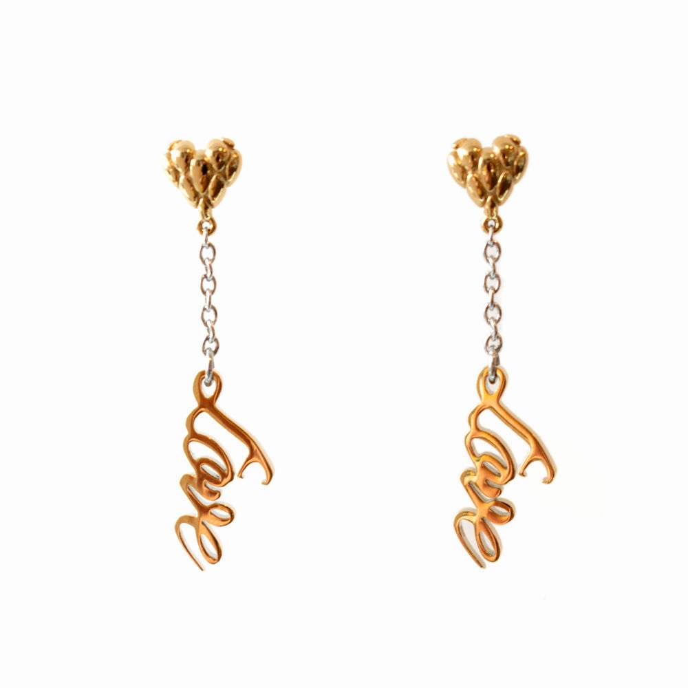 Just Cavalli Earring With Love Charm fashion-jewelry  