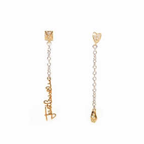 Just Cavalli Earrings Ip Gold & Dangling With Just Cavalli Logo & Snake Head fashion-jewelry  