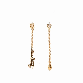 Just Cavalli Earrings Ip Gold Dangling Style With Just Cavalli & Snake Head fashion-jewelry  