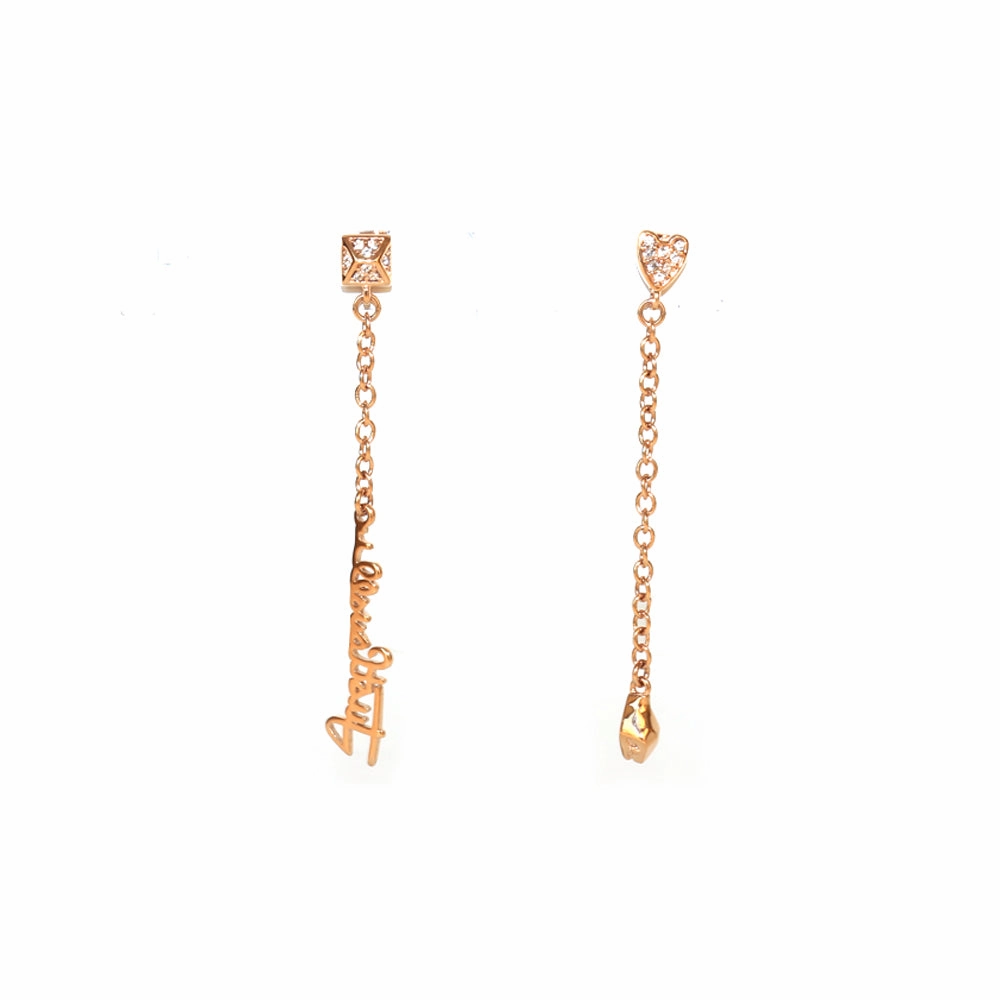 Just Cavalli Earrings Ip Rose Gold Dangling Style With Just Cavlli & Snake Head fashion-jewelry  