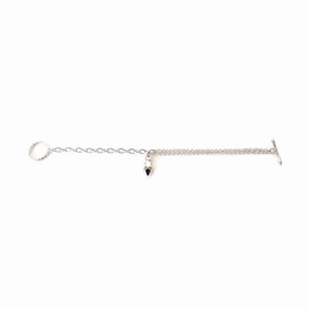 Just Cavalli Fashion Accessories Bracelet Silver Chain With Snake Head Charm & Round Lock Style fashion-jewelry  