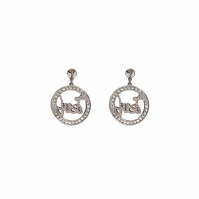 Just Cavalli Fashion Earrings With Just Round Logo 