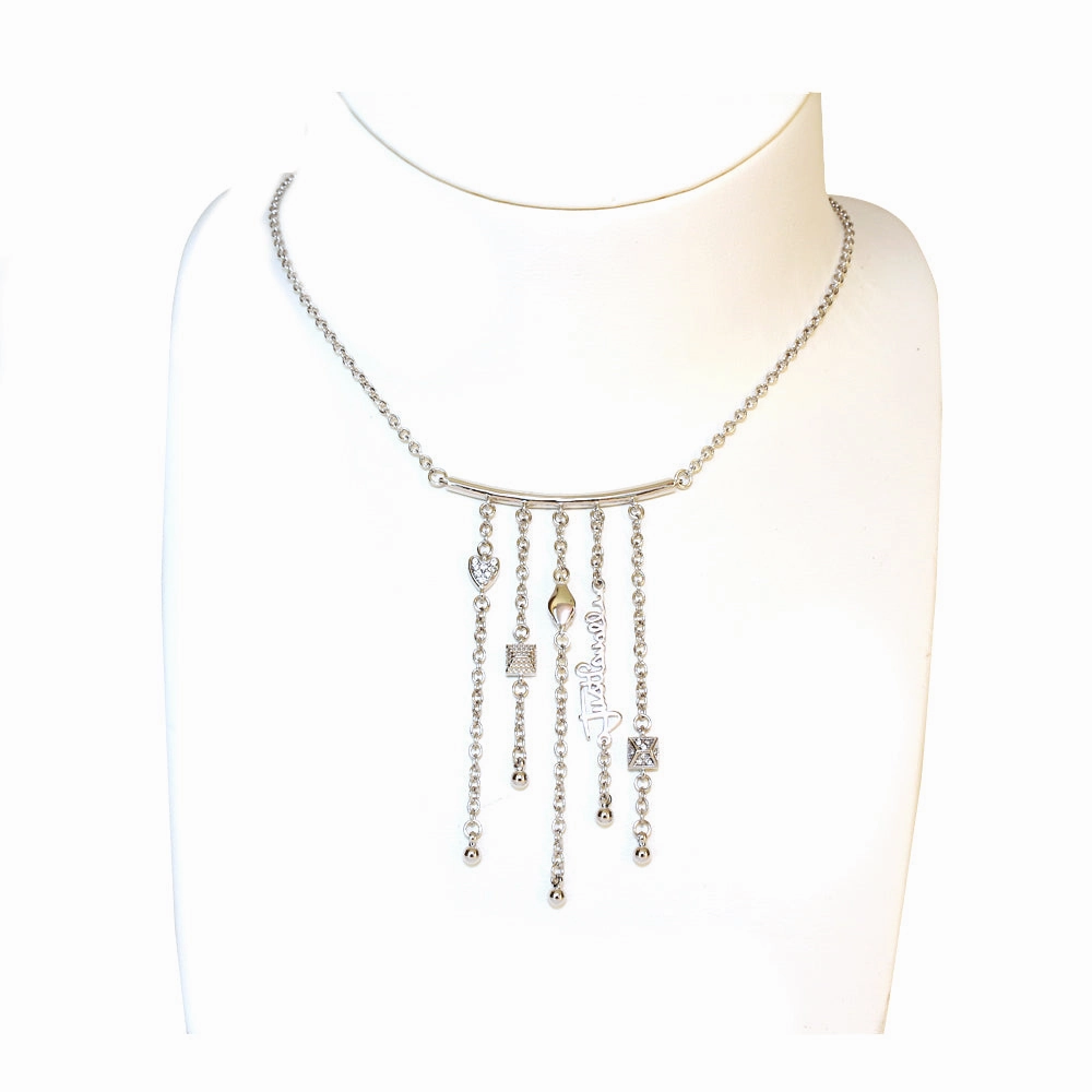 Just Cavalli Necklace Chain With Dangling Design With Just Cavalli & Snake Head Charm fashion-jewelry  