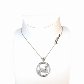 Just Cavalli Necklace Chain With Just Round ??Logo Matt Finish fashion-jewelry  