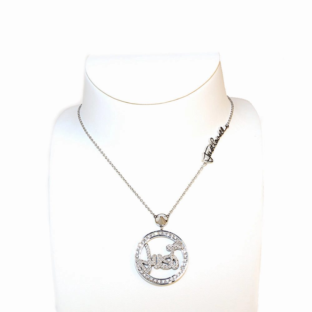 Just Cavalli Necklace Chain With Just Round ??Logo Matt Finish fashion-jewelry  