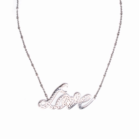 Just Cavalli Necklace Love Pendant With Silver Color fashion-jewelry  