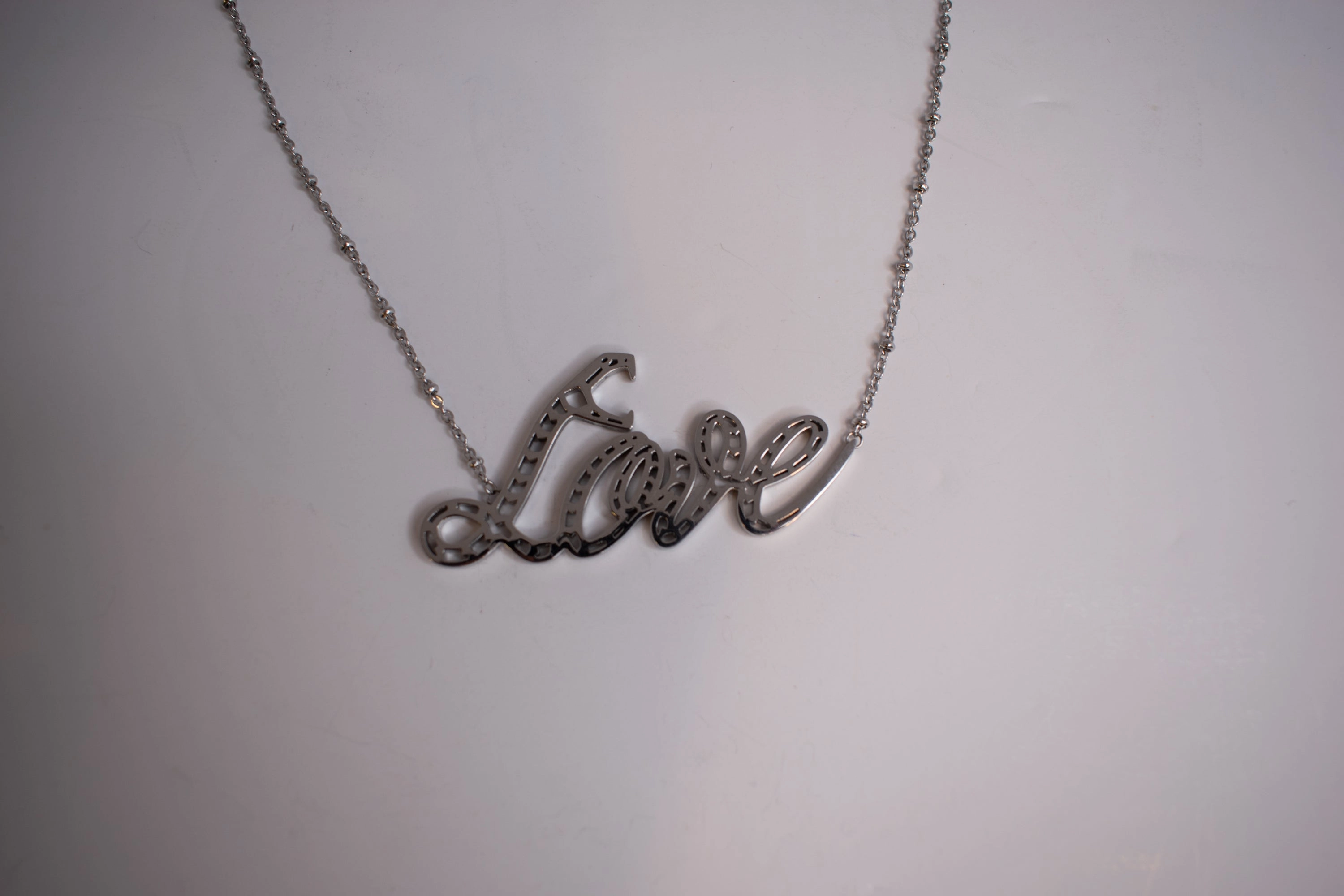 Just Cavalli Necklace Love Pendant With Silver Color