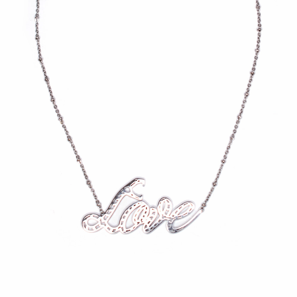 Just Cavalli Necklace Love Pendant With Silver Color fashion-jewelry  