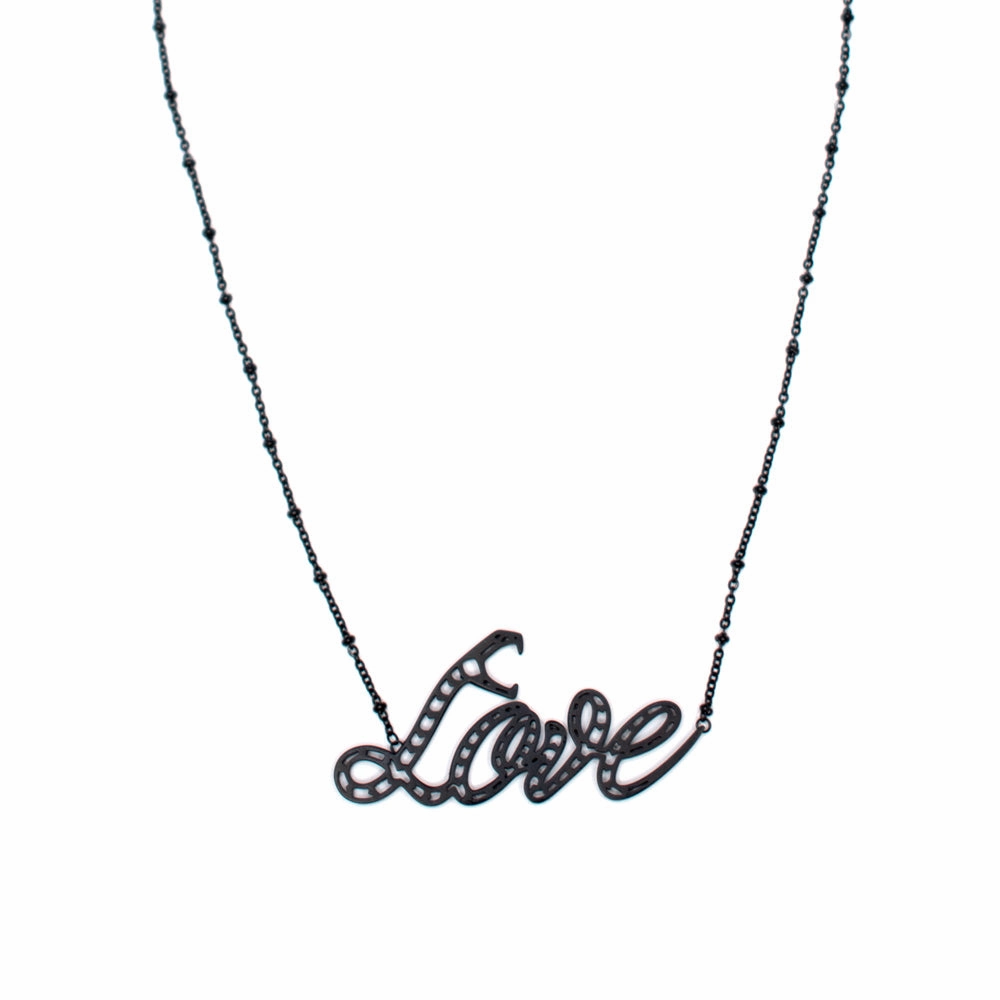 Just Cavalli Necklace With Love Pendant Logo fashion-jewelry  
