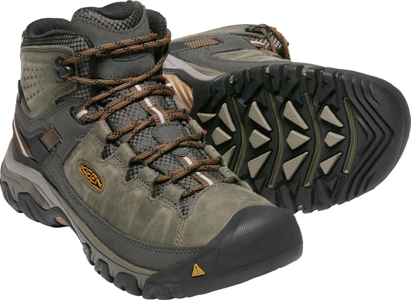 Keen Schuhe Targhee III Mid Wasserdicht Schwarzolive/Goldbraun