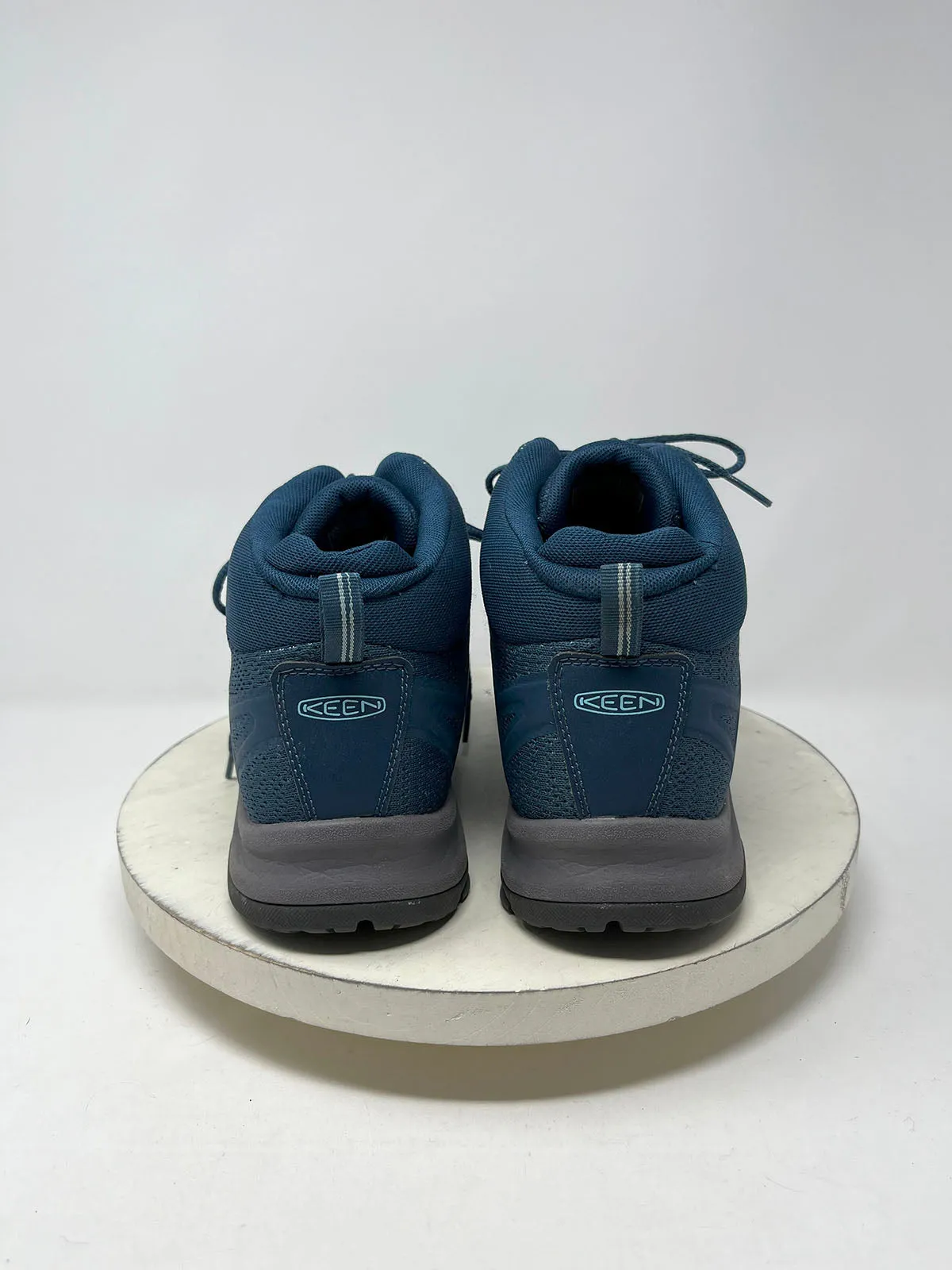 Keen Größe 10 Blaue & Graue Mesh-Wanderstiefel