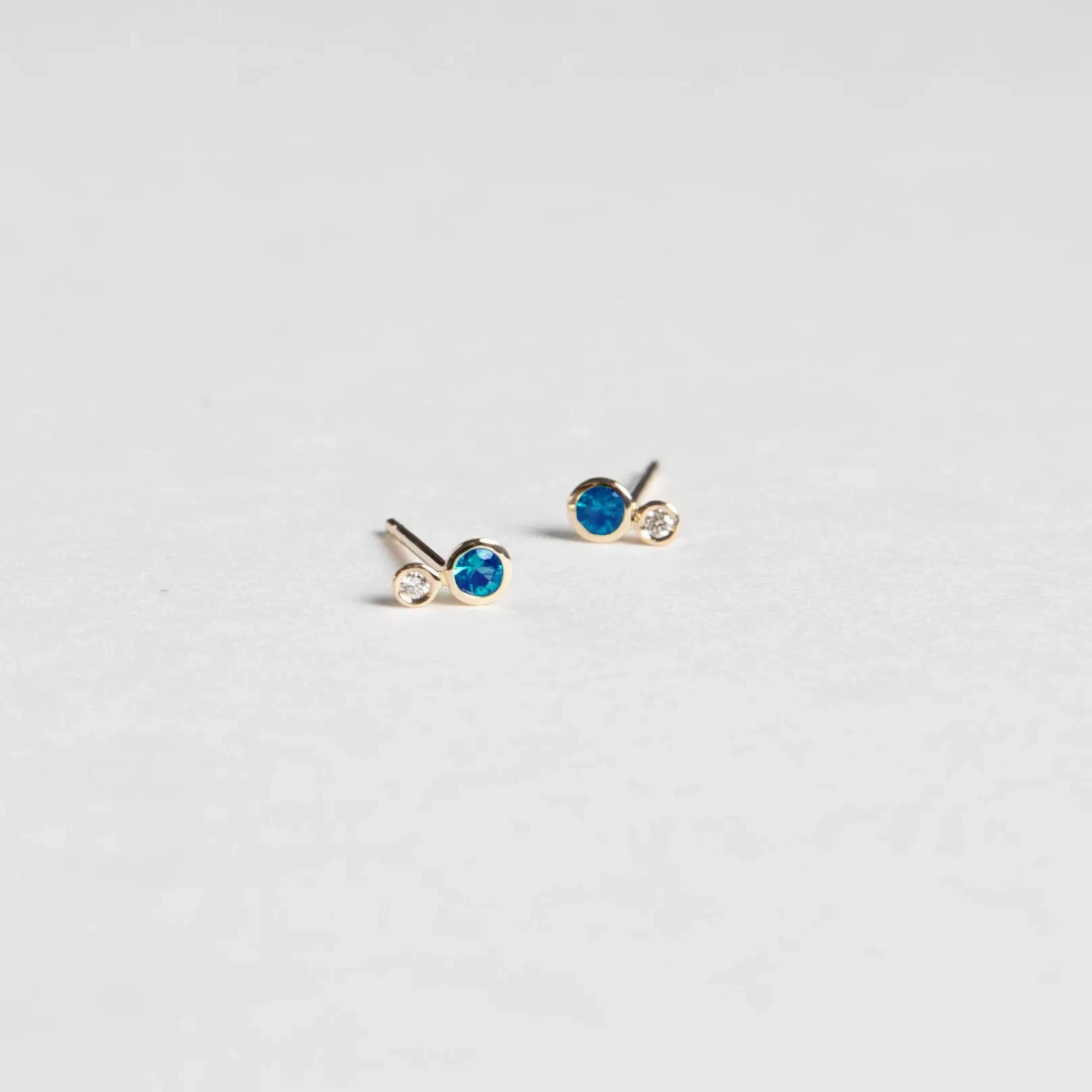Kiki Stud Earrings with Topaz