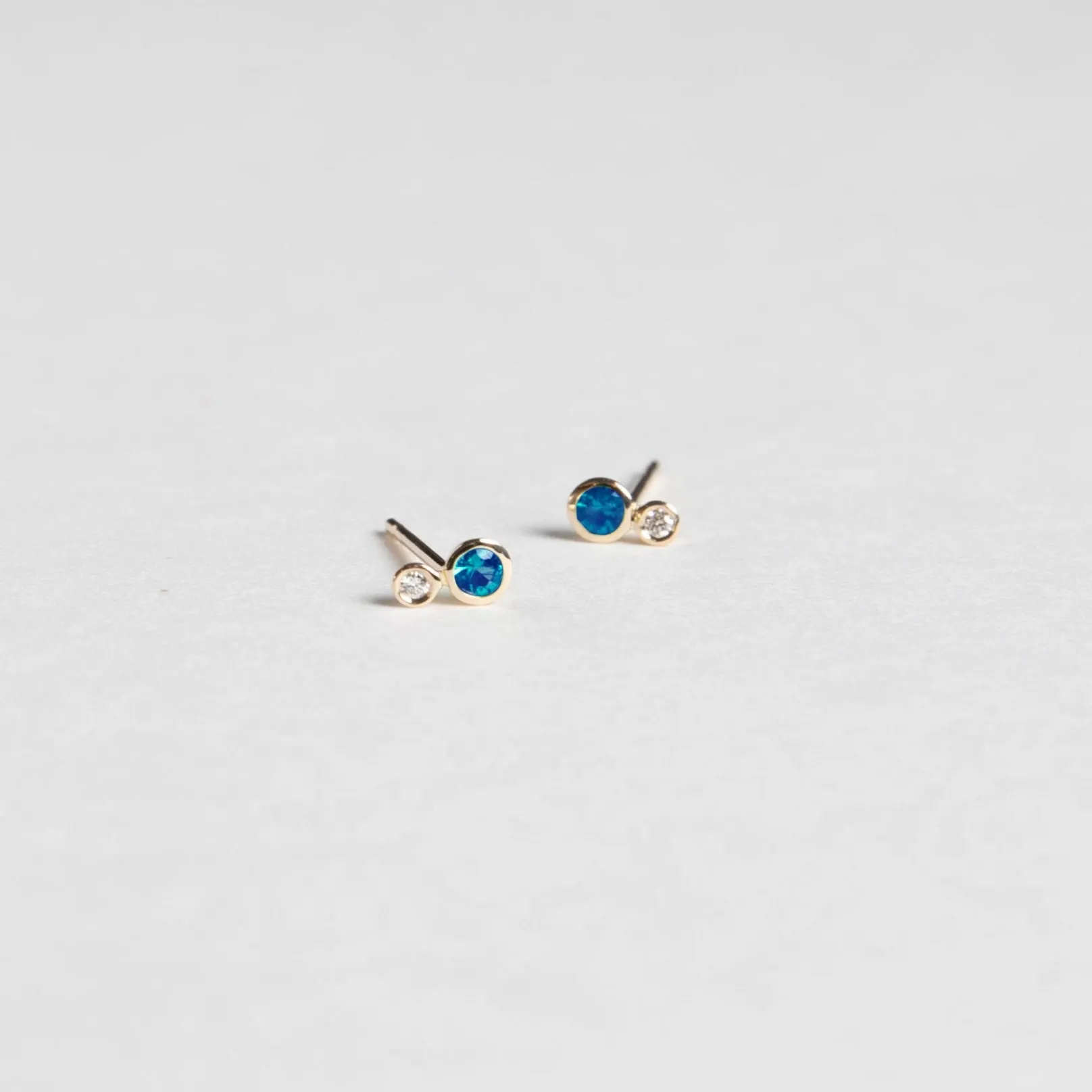 Kiki Stud Earrings with Topaz