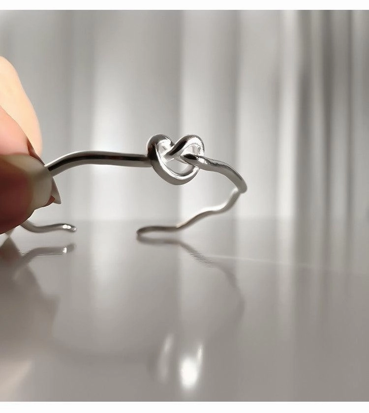 Knotted Heart Wave S925 Sterling Silver Bracelet