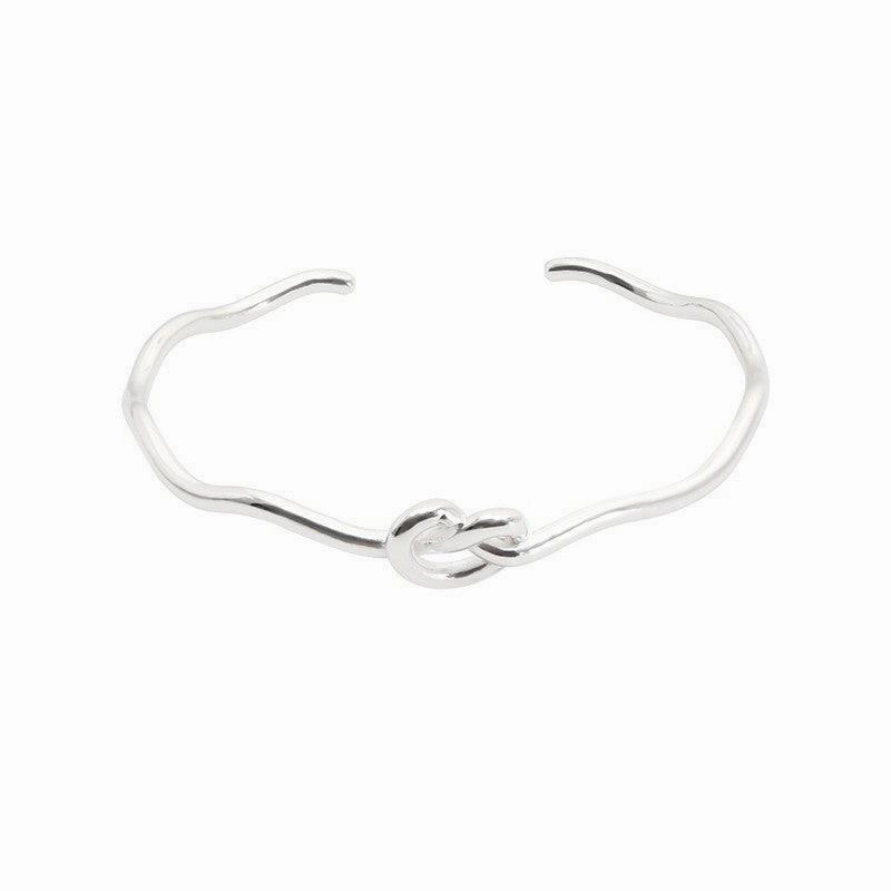 Knotted Heart Wave S925 Sterling Silver Bracelet
