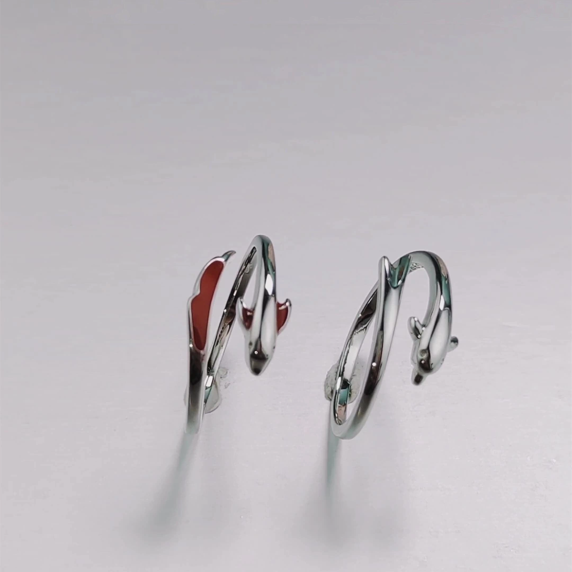 Koi Carp Women's Sterling Silver Plain Ring Niche