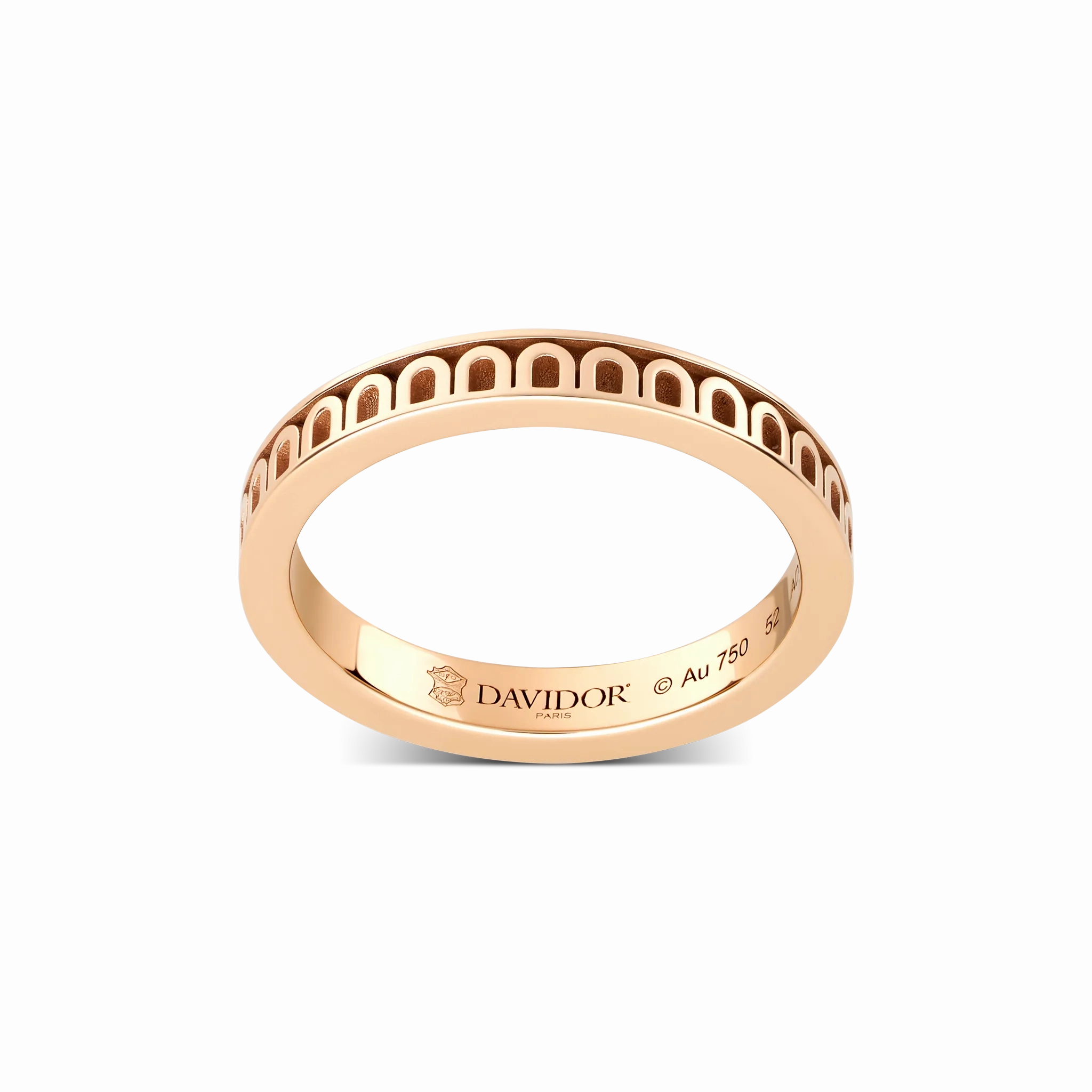 L'Arc de DAVIDOR Ring PM, 18k Rose Gold with Satin Finish