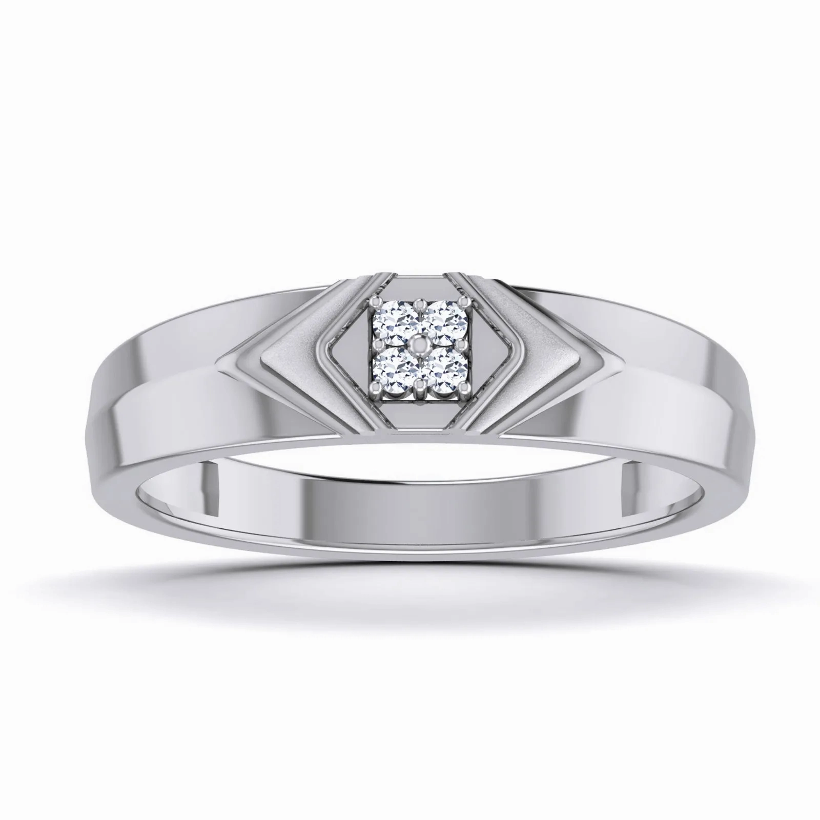 Lab Diamond Men's 14K Gold Ring