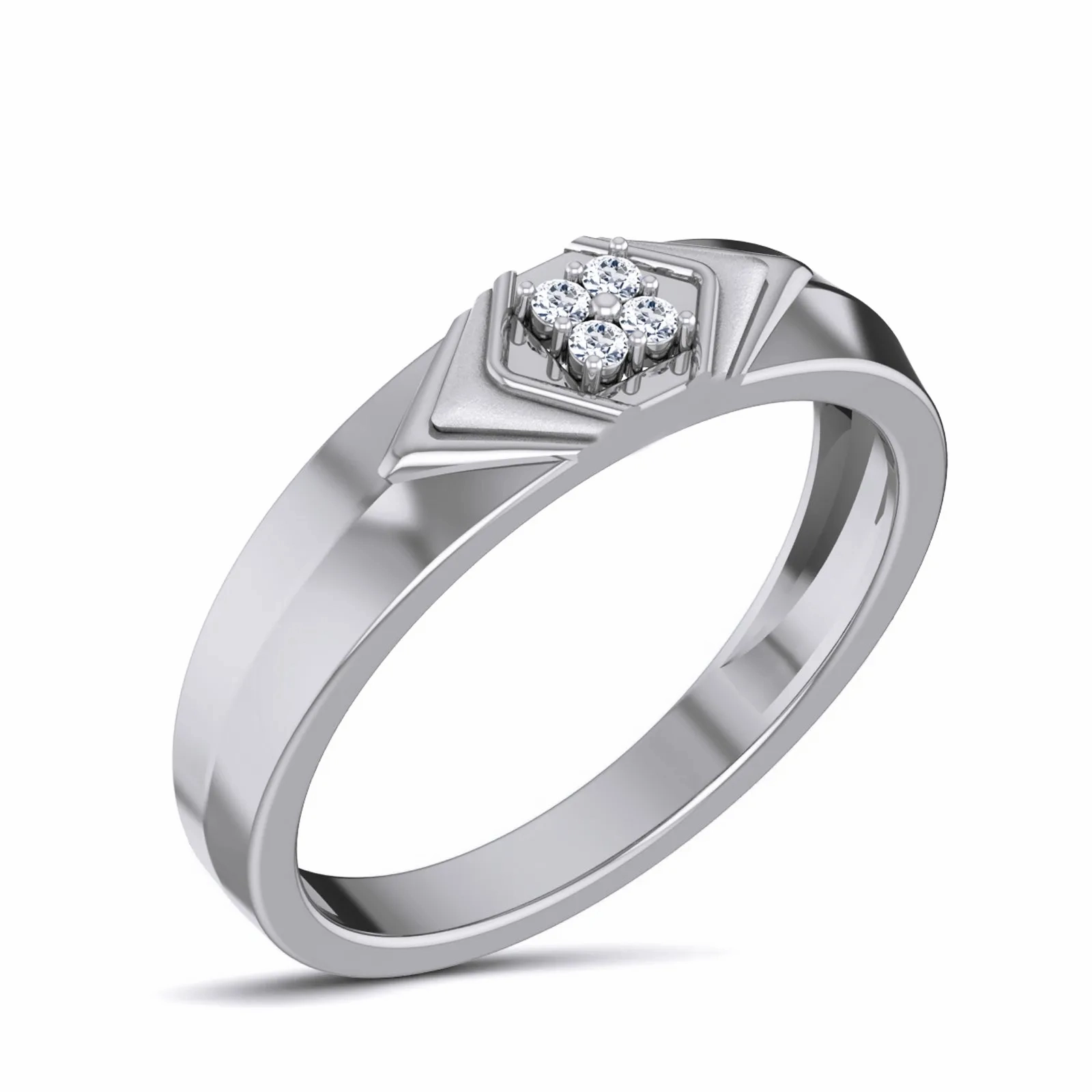 Lab Diamond Men's 14K Gold Ring