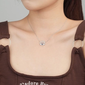 Lady Devil's Eye Zircon Necklace 