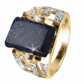 Lancelot Blue Sunstone Ring 