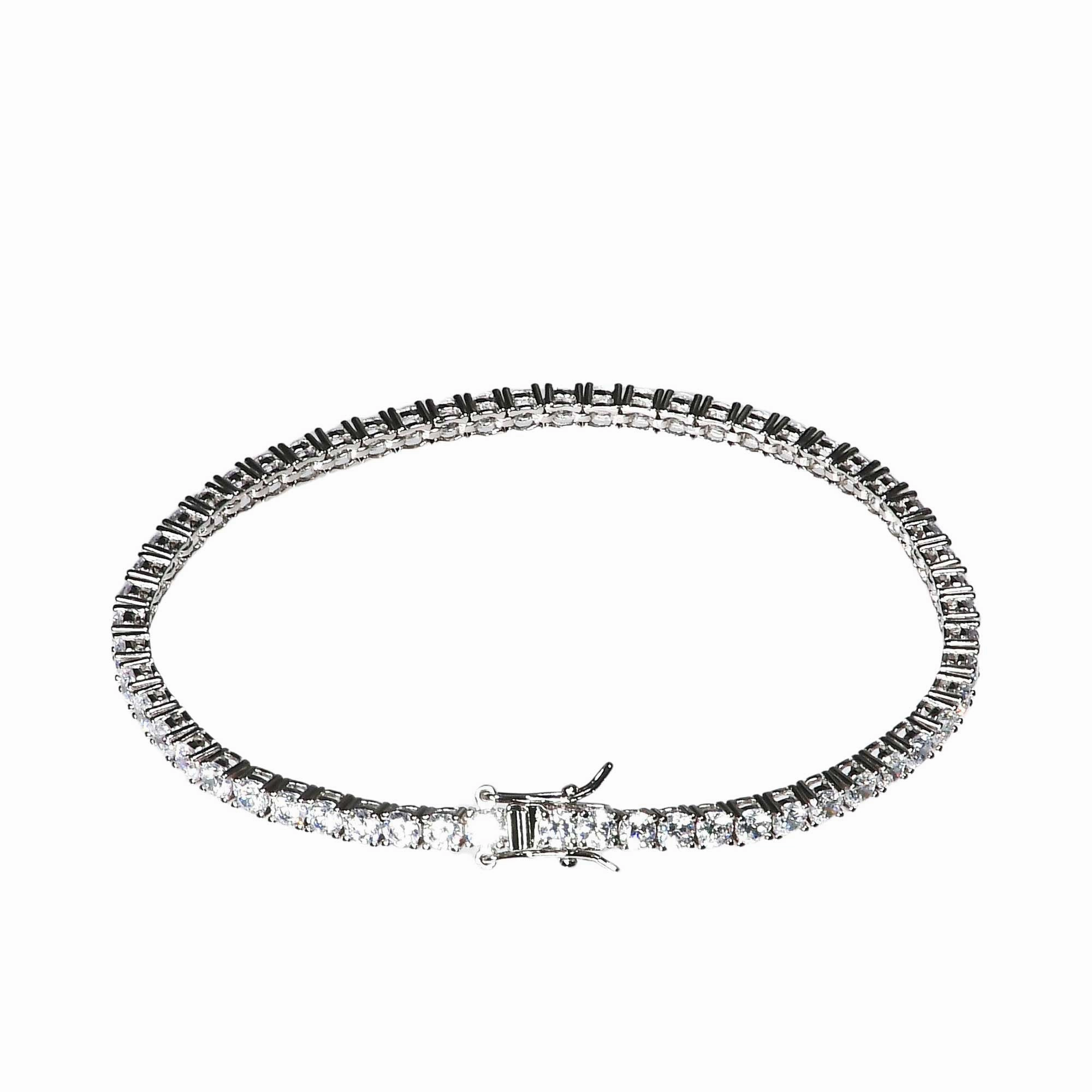 Lara Heems Women's Bracelet Tennis 3MM White fashion-jewelry  