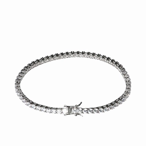 Lara Heems Women's Bracelet Tennis 3MM White fashion-jewelry  