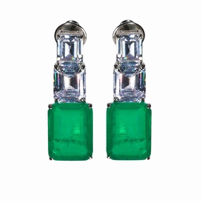 Lara Heems Women's Earring Emerald love green fashion-jewelry  