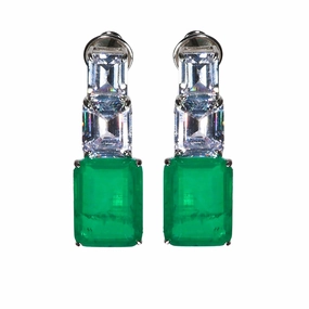 Lara Heems Women's Earring Emerald love green 