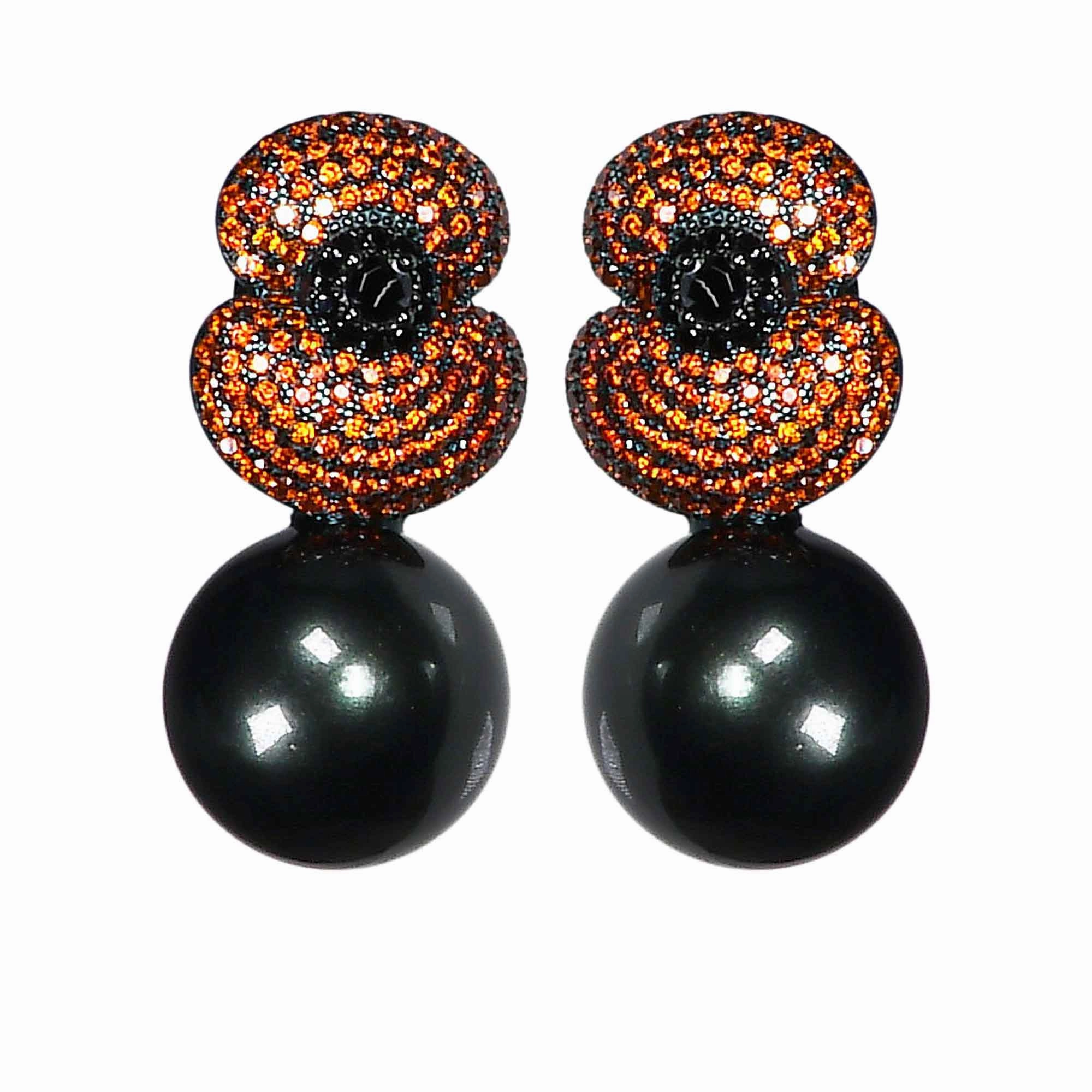 Lara Heems Women's Earring Poppy red pearl fashion-jewelry  