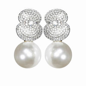Lara Heems Women's Earring Poppy White fashion-jewelry  