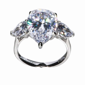 Lara Heems Women's Pear White  Ring fashion-jewelry  