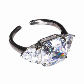 Lara Heems Women's Ring Diamond Heart Ring white fashion-jewelry  