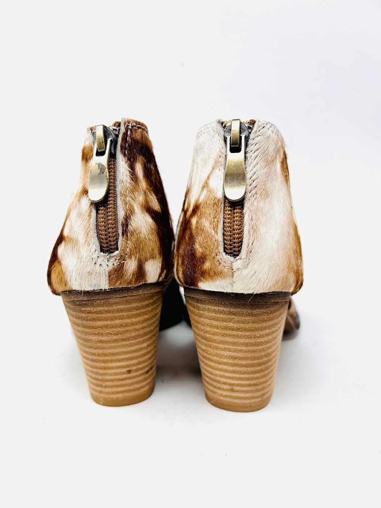 L'Artiste Größe 6,5 Braun/Weiß Gekreuzte Rindsleder Stiefeletten