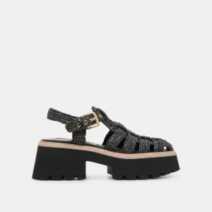 LASLY SANDALEN ONYX GESTRICKT