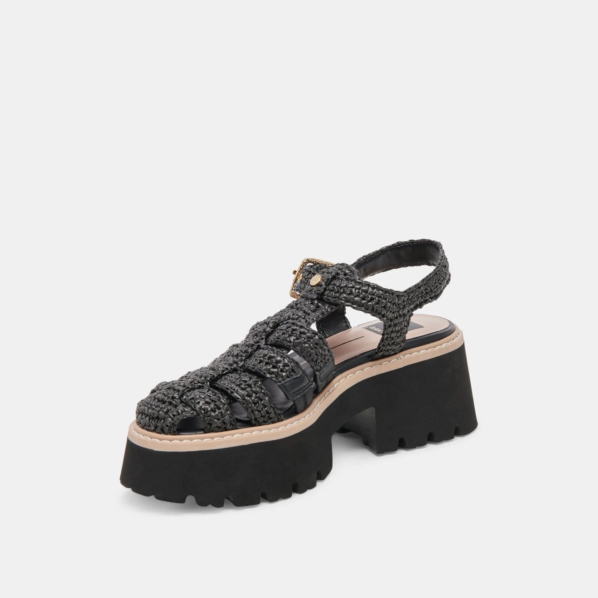 LASLY SANDALEN ONYX GESTRICKT