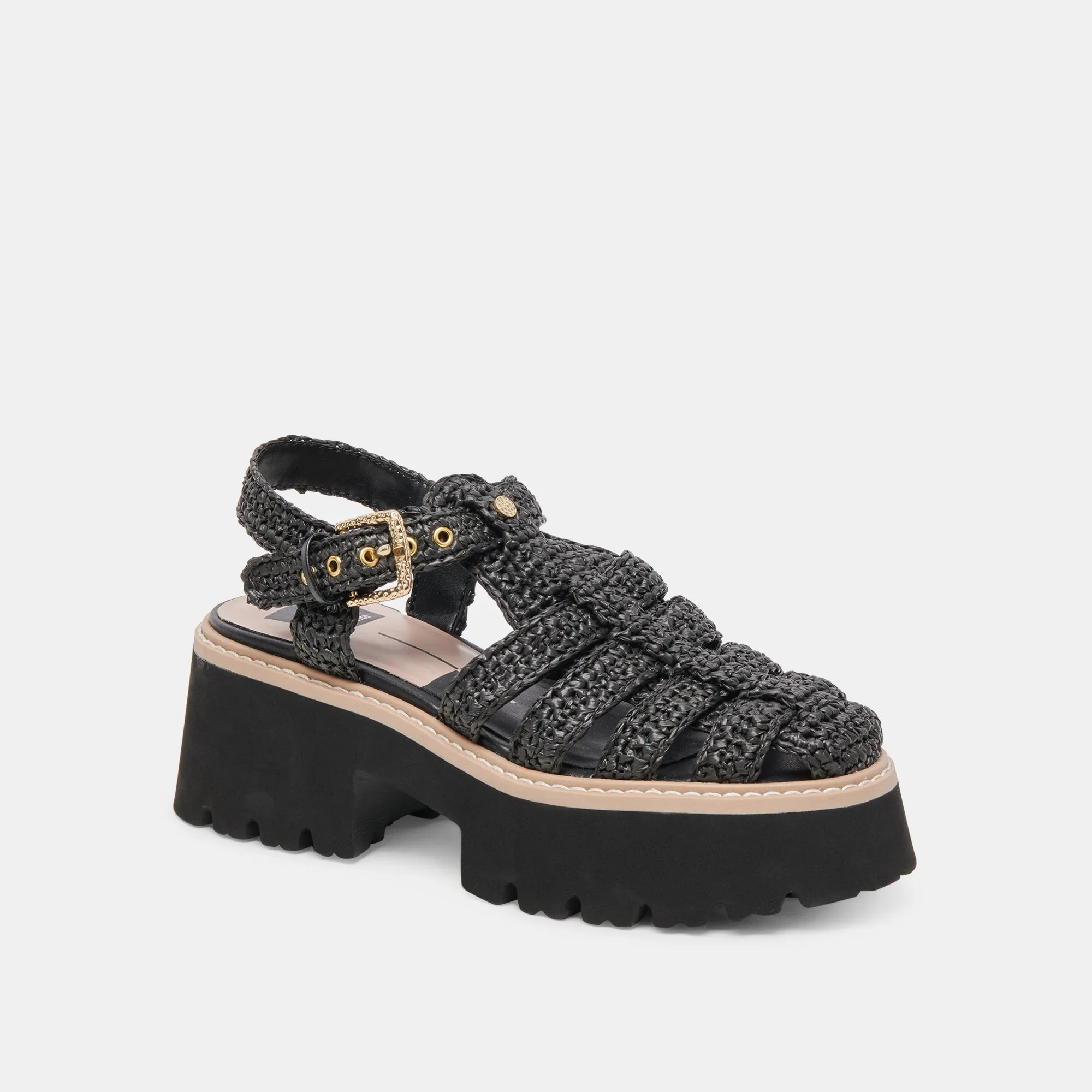 LASLY SANDALEN ONYX GESTRICKT