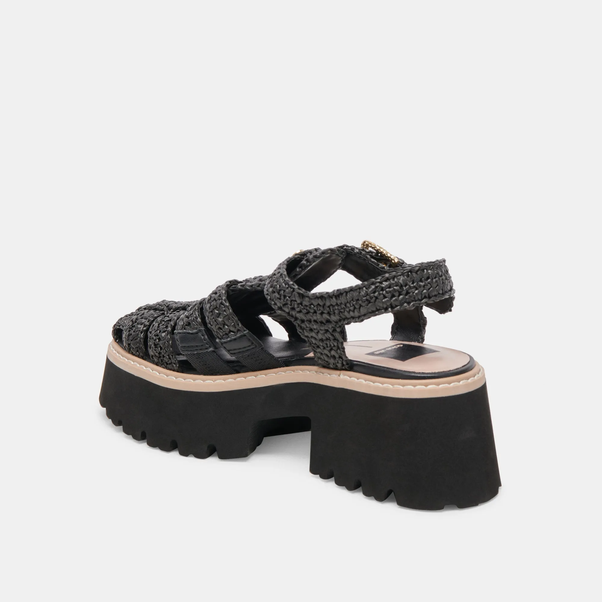 LASLY SANDALEN ONYX GESTRICKT