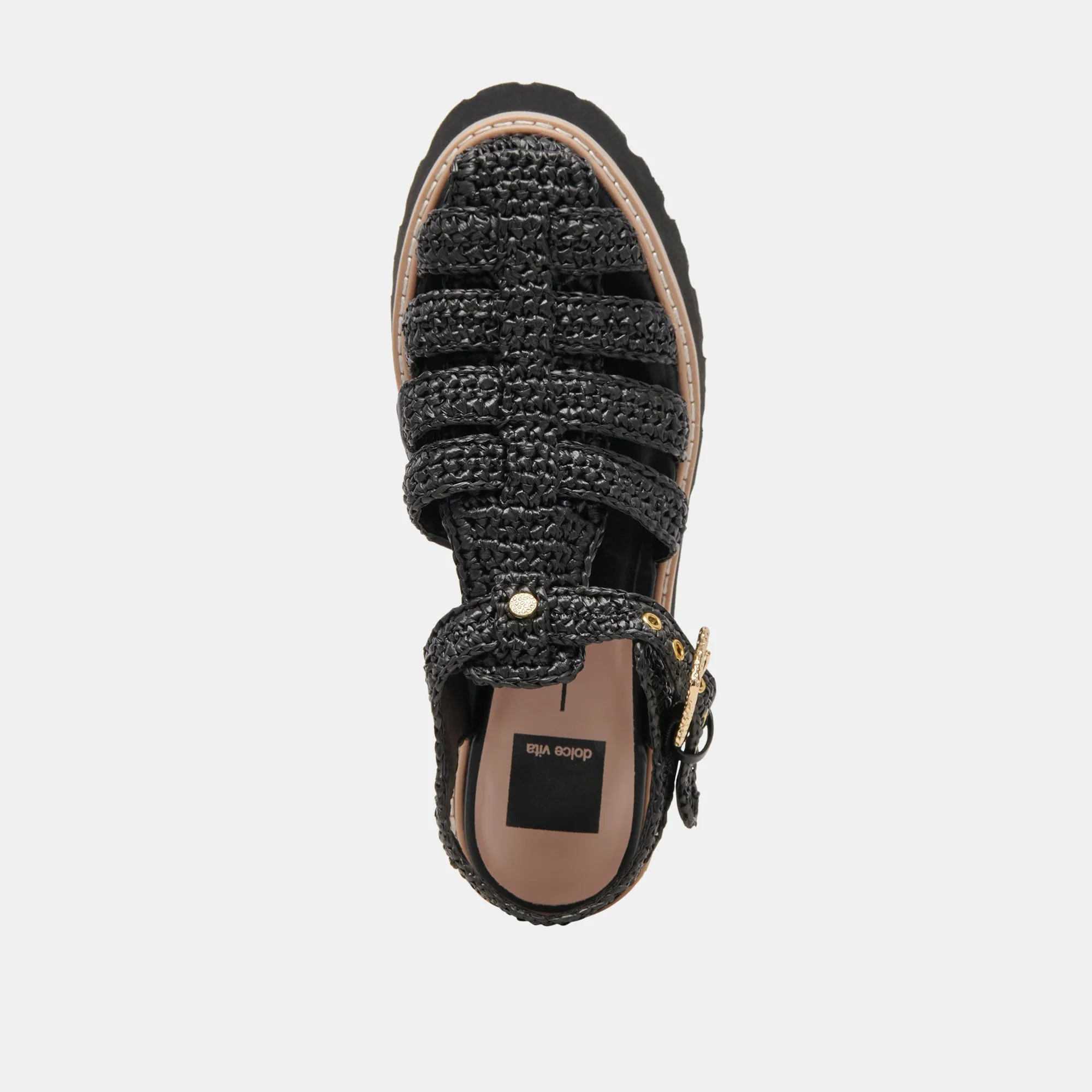 LASLY SANDALEN ONYX GESTRICKT