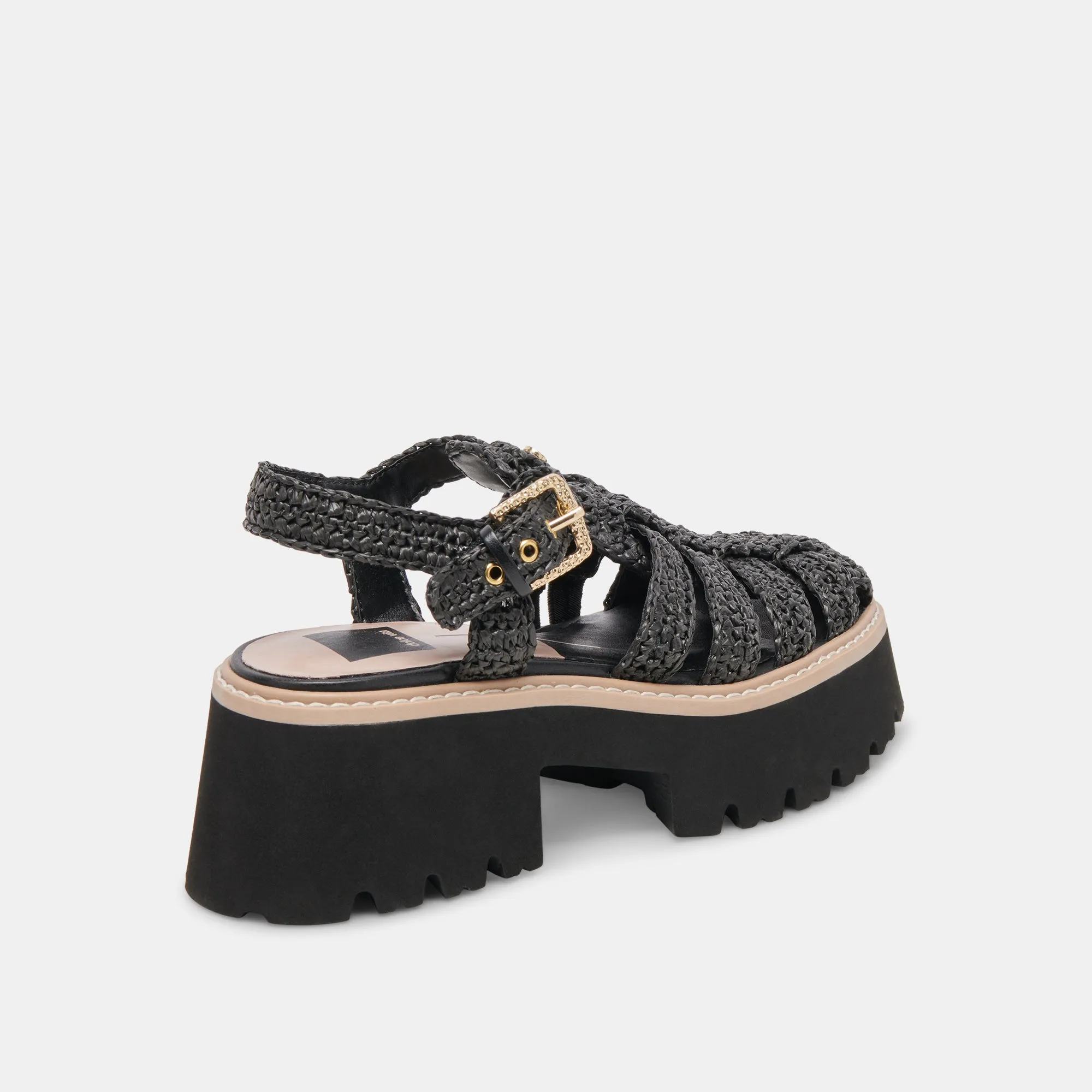 LASLY SANDALEN ONYX GESTRICKT